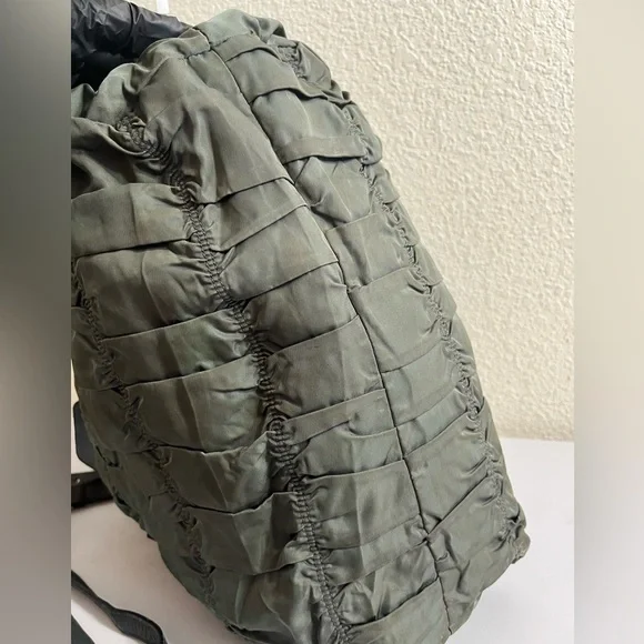 Prada Olive Green Quilted Nylon Tote with Gold Hardware - Picture 12 of 16